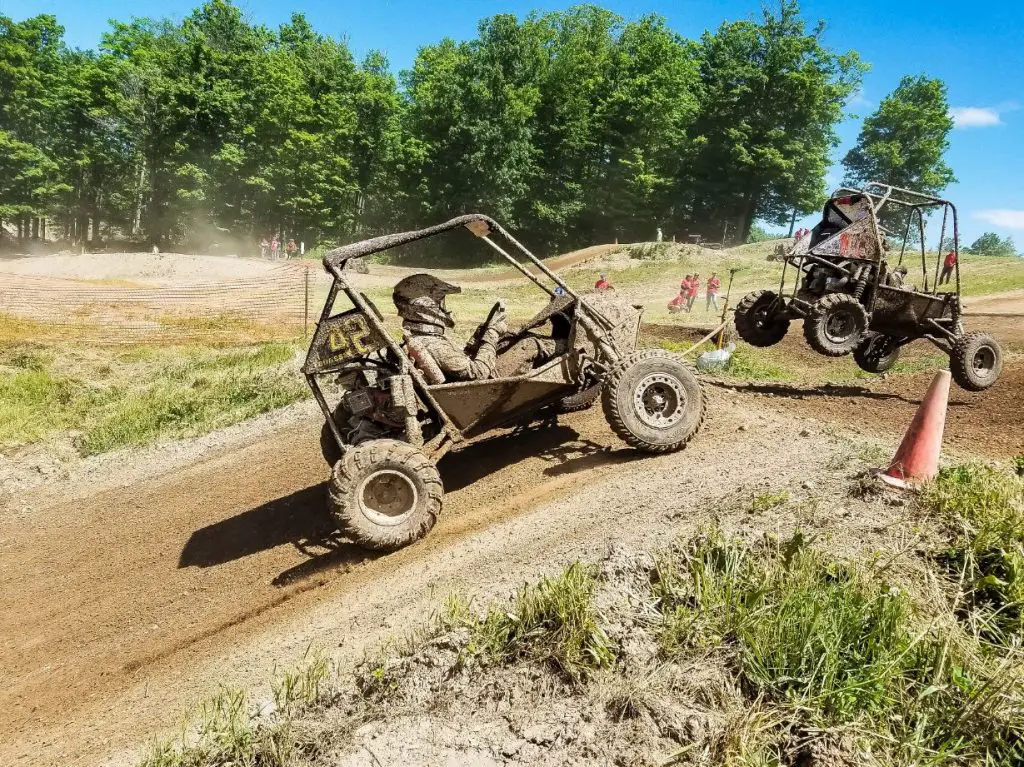 Kids and youths racing UTV