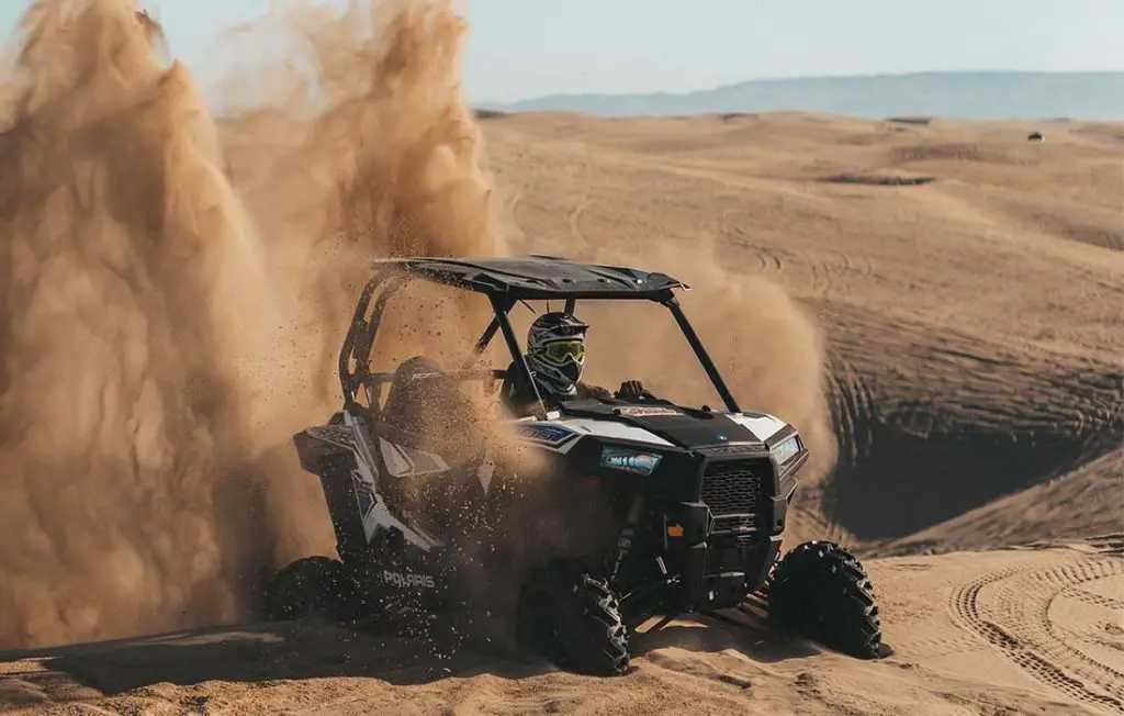 Polaris RZR 4WD in sand