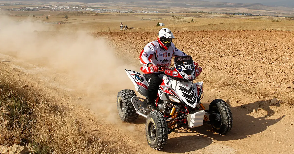 Yamaha Raptor 700 ATV on the trails of Baja Aragon