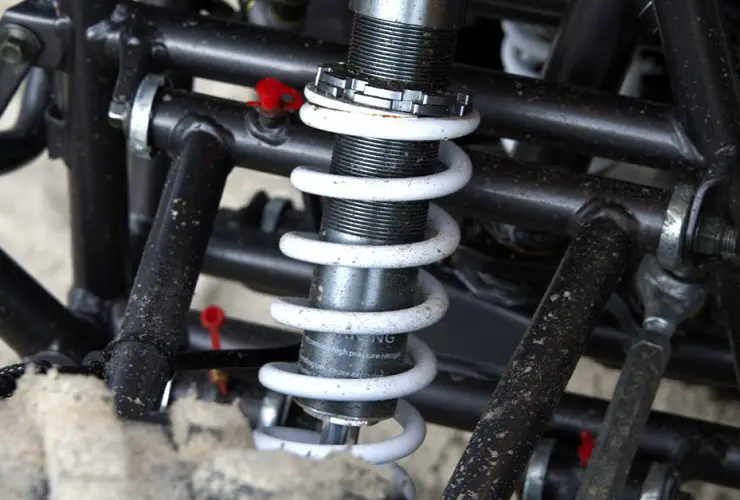 ATV suspension close-up